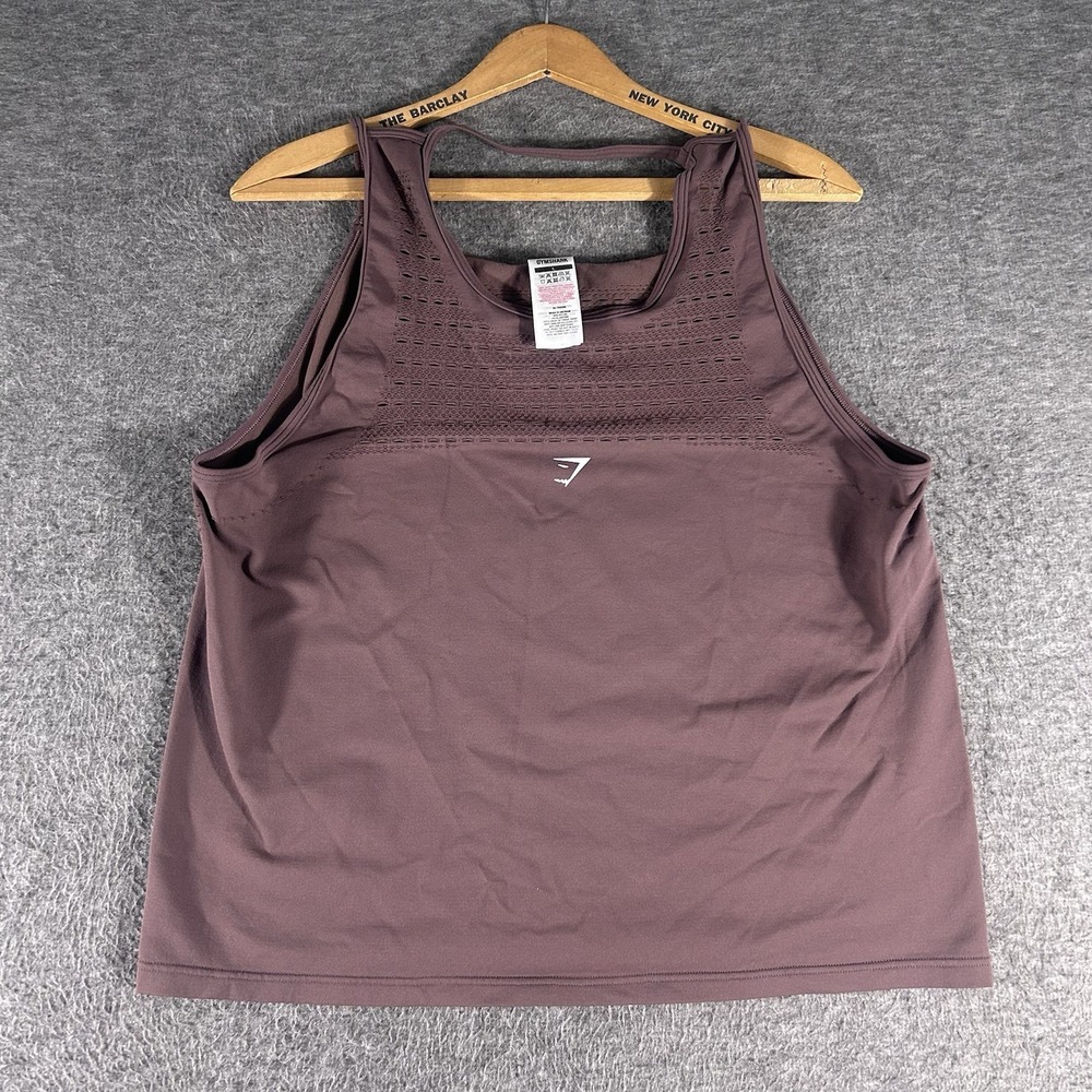Gymshark Energy Seamless Tank Chocolate Brown Size Large Workout Gym